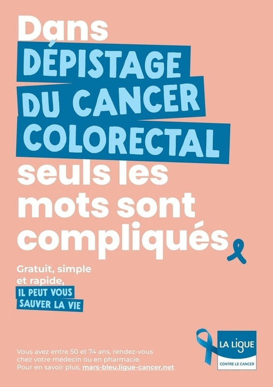 Mars bleu 2025  Pour le dépistage du cancer colorectal