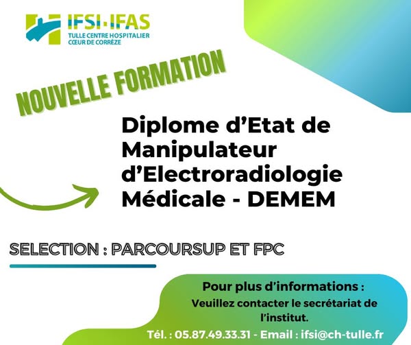 Ouverture formation Manipulateur d'Electroradiologie Médicale en Corrèze